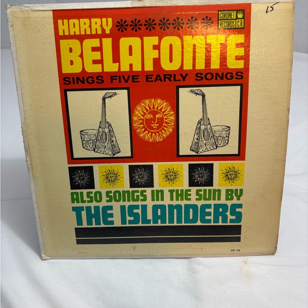 Harry Belafonte Sings Five Early Songs Vinyl